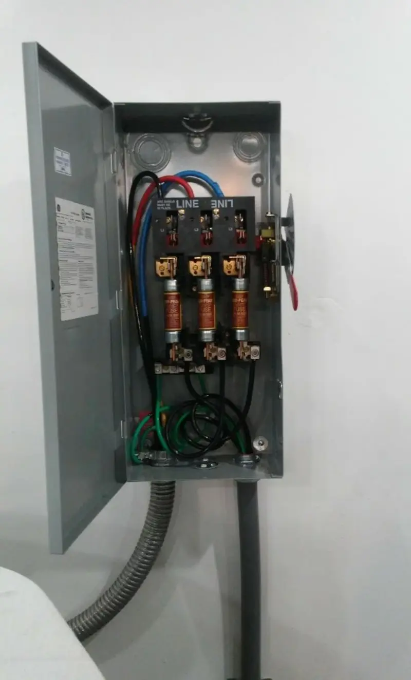 Three-phase disconnect switch installed for Electrical Wiring & Rewiring in Deptford
